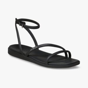 Crocs Miami Ankle Strap Sanda l - סנדלי קרוקס מיאמי עם רצועת קרסול לנשים בצבע שחור