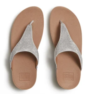 Fit Flop Lulu Toe Post Hotfix Steeled Silver סנדלי פיטפלופ לולו טו פוסט סילבר